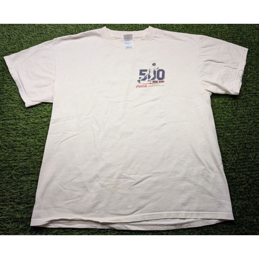 Vintage Rafael Palmeiro 500 Home Runs Graphic TShirt Delta Pro Weight Size Large